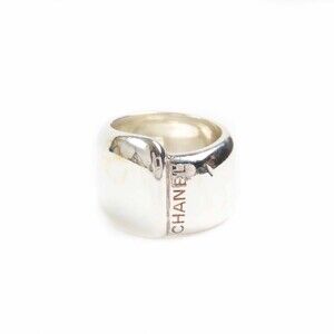 CHANEL Authentic Vintage Silver Ring